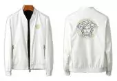blouson versace jacket promo zipper embroidery white